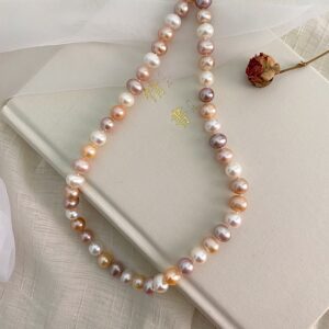 Natural Freshwater Pearl 1Layer  Necklace  for Women, Best for Gift - Multi, 17-18 Inch