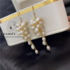 Elegant Rice White Freshwater Pearl Hook Earrings - Image 2