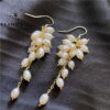 Elegant Rice White Freshwater Pearl Hook Earrings - Image 4