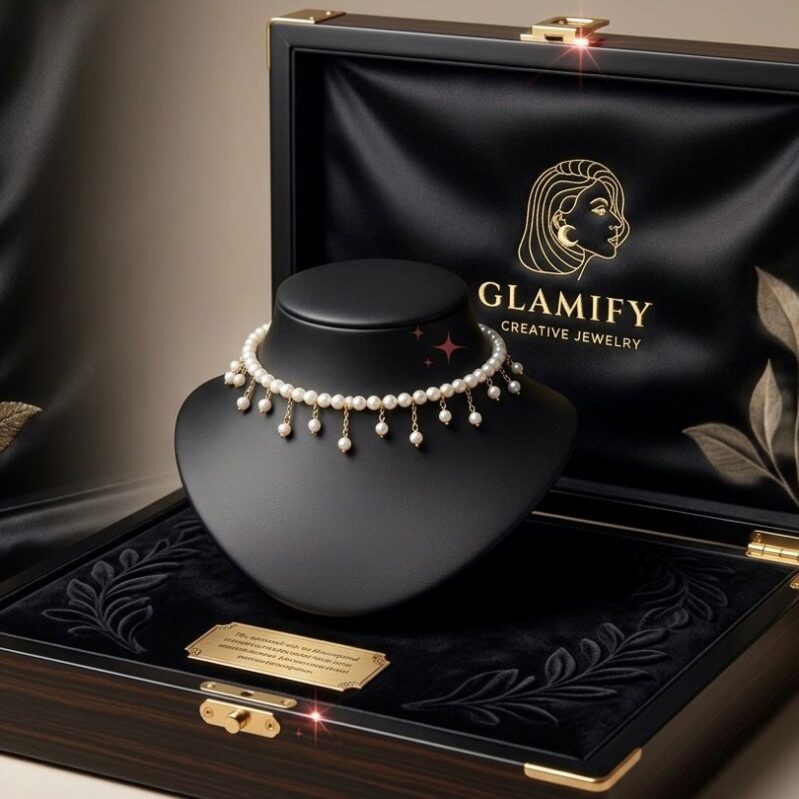 Original Handmade Beaded Tassel Choker Necklace