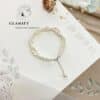 2 Layered Freshwater Pearl Bracelet, White Pearl Bracelet - Image 7