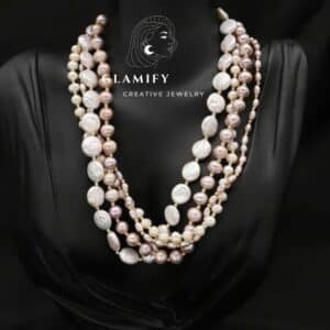 Four Floors 100% Natural Baroque Pearls Necklace For Women