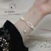 2 Layered Freshwater Pearl Bracelet, White Pearl Bracelet - Image 5