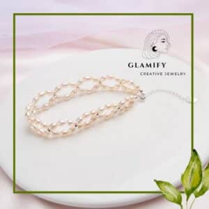 Natural Pearl 925 Sterling Silver bracelet For Women 3-4mm Freshwater Pearl Handmade Jewelry - 925 silver