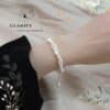 2 Layered Freshwater Pearl Bracelet, White Pearl Bracelet - Image 2