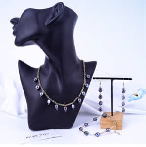 Freshwater Pearl Jewelry Set  Earrings ,Necklaces, Bracelet Set for Women