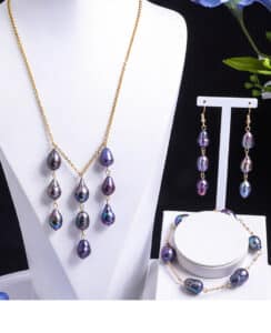 Freshwater Pearl Jewelry Set Trend Natural  Pearls Earrings Necklaces Set for Women