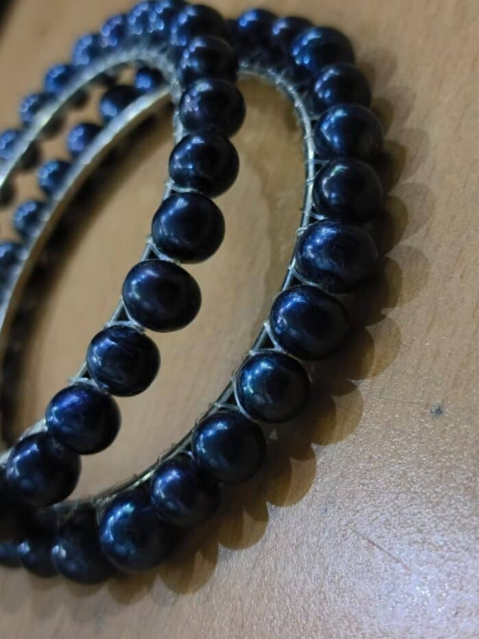 Fresh Water Pearl Black Color Fresh Water Pearl Churi - Image 3