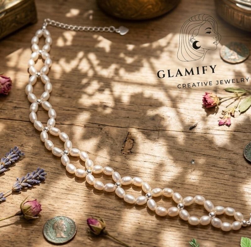 Natural Pearl 925 Sterling Silver bracelet For Women 3-4mm Freshwater Pearl Handmade Jewelry