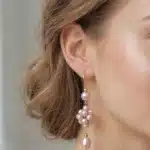 pink pearl earrings