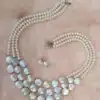 Coin Pearl & Freshwater Pearl Necklace with Earring Set