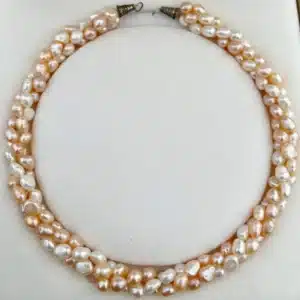 Radiant Reverie Twisted Multi-Strand Pearls Statement Necklace