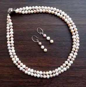 Original Fresh Water Pearl Necklace with Earring Set