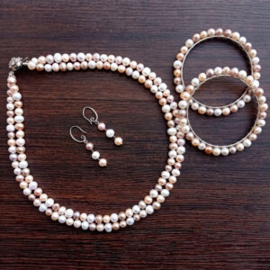 Original Fresh Water Pearl Necklace with Earring and Churi - 2.2