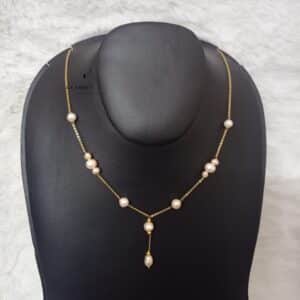 Natural Freshwater Pearl Pendant Necklace Jewelry for Women - CN1