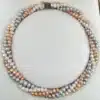 Divine Drape Multi-Strand Twisted Freshwater Pearls Necklace
