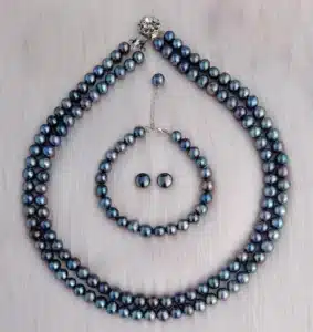 2 Layer Original Fresh Water Pearl Necklace With Bracelet