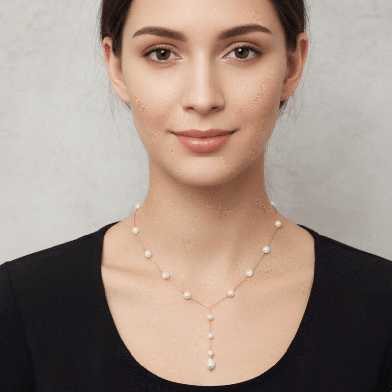 Natural Freshwater Pearl Pendant Necklace Jewelry for Women