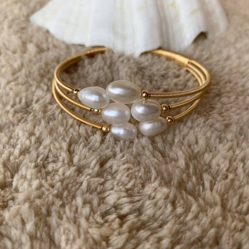 Adjustable Pearl Bracelet 14k gold plated New collection