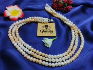 Original Fresh Water Pearl Necklace  Rainbow Color 7-8 MM 3 Layer