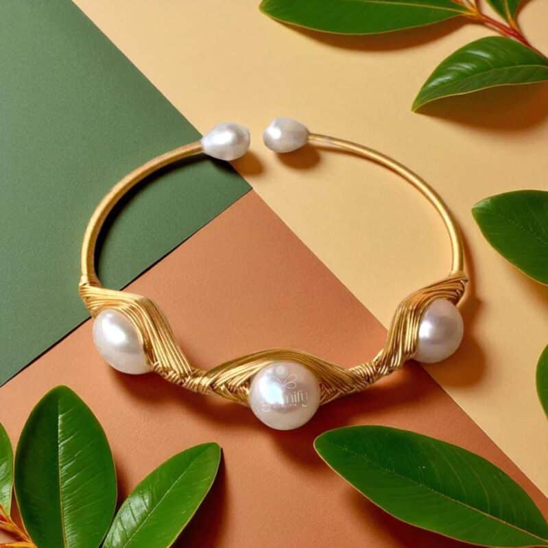 Adjustable Pearl Bracelet 14k gold plated New collection