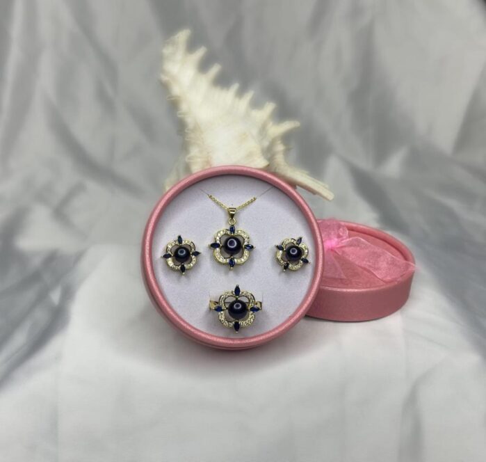 Freshwater Pearl Pendant with Ring & Earring Set For Women.