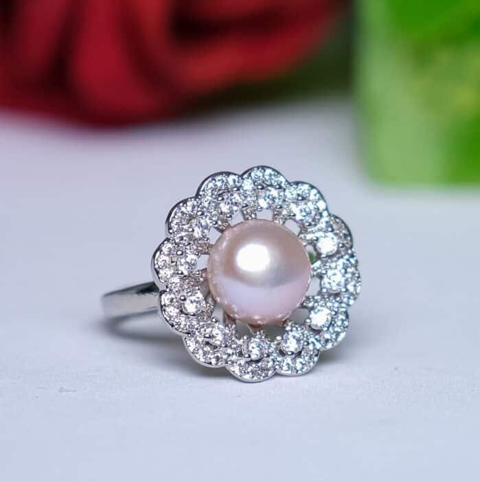 Bague émeraude diamants trio - Bague occasion