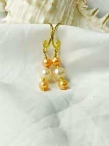 Roman drop Pearl earrings for women