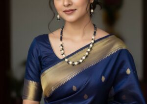 17 inch Radiant Fusion: Gold & Black Pearl Mixed Necklace