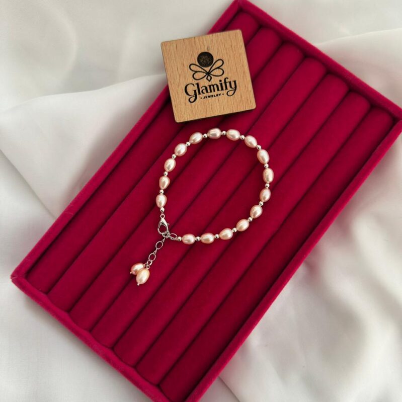 Freshwater pearl adjustable bracelet for women