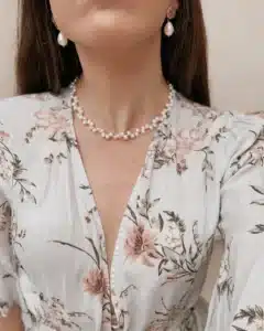 Exquisite Freshwater Pearl Necklace with 925 Sterling Silver