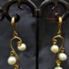 Exquisite Golden Elegance Pearl Drop Earrings - Image 6