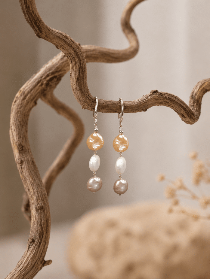 Coin Pearl Earrings