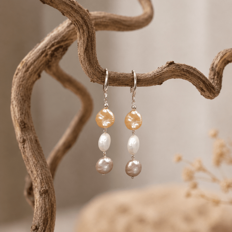 Coin Pearl Earrings