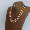 Colorful Freshwater Pearl & Gemstone Necklace Set - Image 2