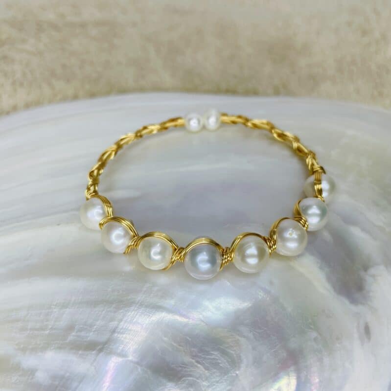 Enchanted Reverie: Adjustable Gold Pearl Jewel