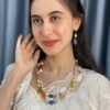 Colorful Freshwater Pearl & Gemstone Necklace Set - Image 5