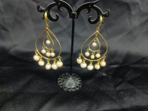 Gleaming Goddess Freshwater Pearl Earrings 18k Gold plated
