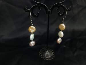 Majestic 18k Gold Coin Pearl Earrings