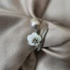 Freshwater Pearl Adjustable Finger Ring – AAAA Grade, 8mm - Image 2