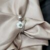 Freshwater Pearl Adjustable Finger Ring – AAAA Grade, 8mm - Image 3