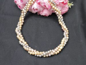 Multicolor Twisted Freshwater Pearl Necklace