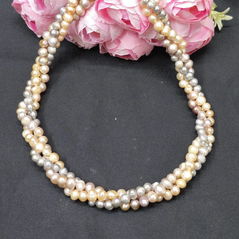 Multicolor Twisted Freshwater Pearl Necklace