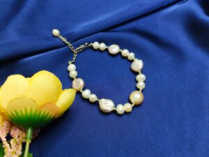 Coin & Round Freshwater Pearl Adjustable Bracelet for Women