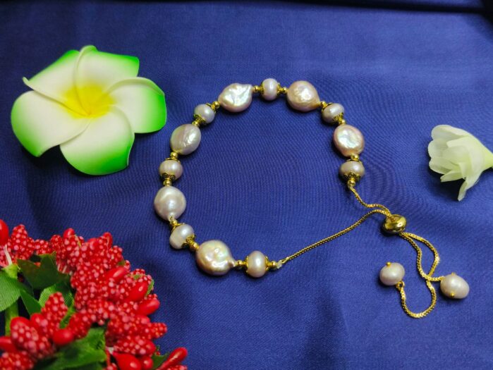 Freshwater Pearl Adjustable Bracelet – Elegant & Unique - Image 3