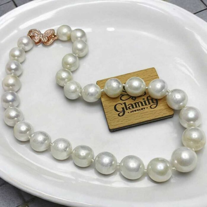 Big South Sea White Pearl Necklace – 14-17MM - Image 2