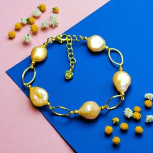 Adjustable Coin Pearl Bracelet – 925 Silver