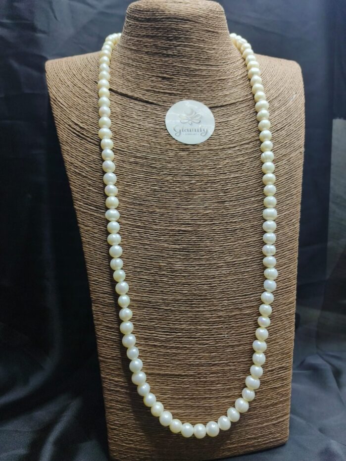 36-Inch Freshwater Round Pearl Necklace for Women - Image 4