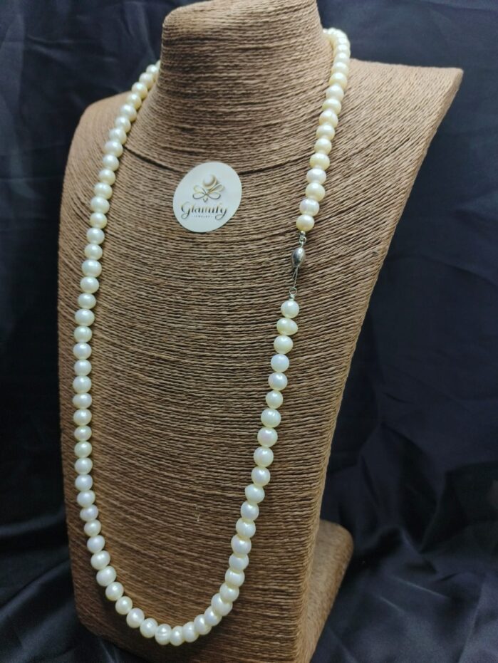 36-Inch Freshwater Round Pearl Necklace for Women - Image 5