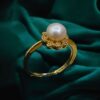 Freshwater Pearl Adjustable Gold-Plated Ring for Women - Image 2